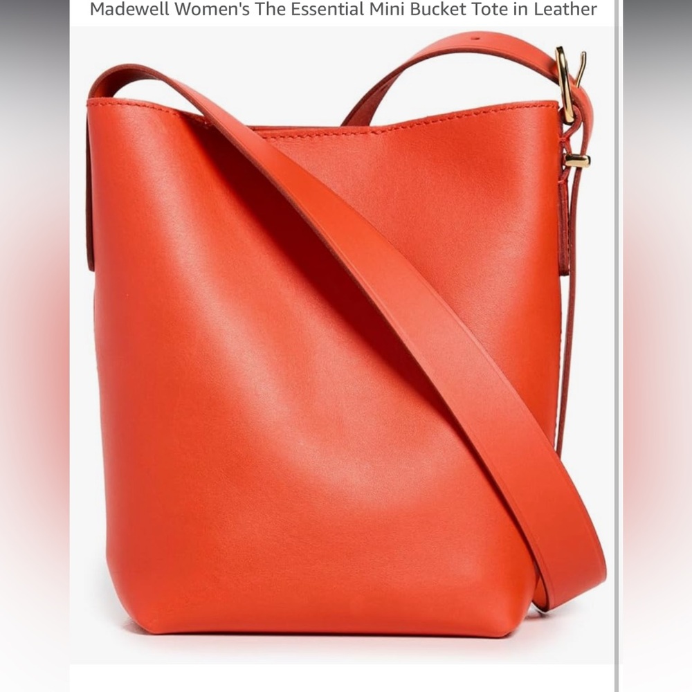 Madewell The Essential Mini Bucket Tote in Leather